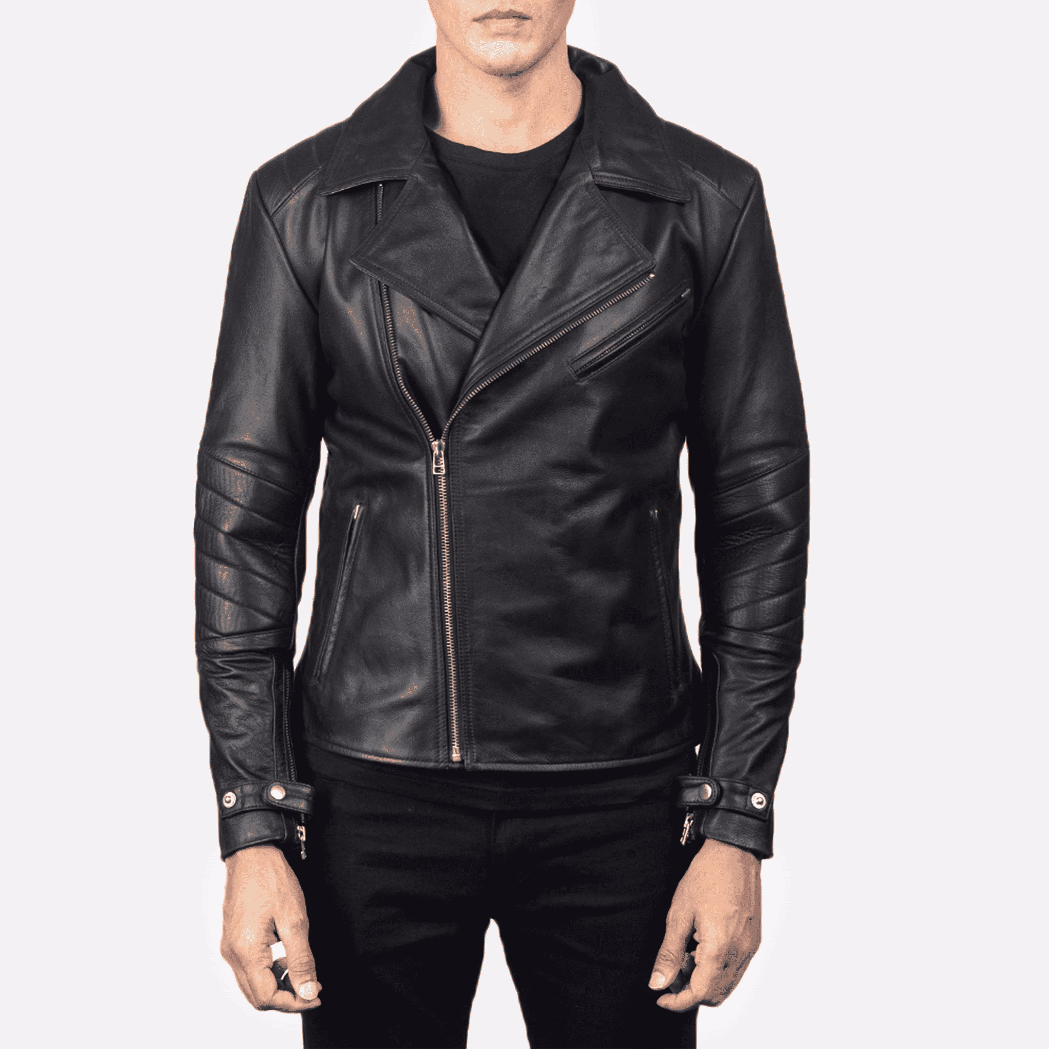 Raiden Brown Leather Biker Jacket